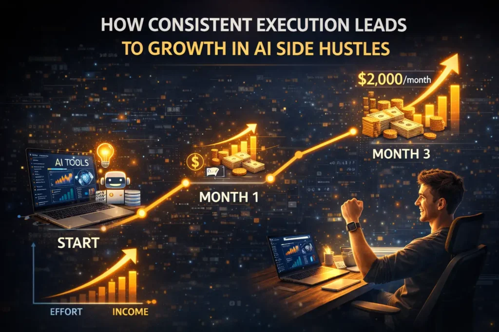 low competition AI side hustles 2026