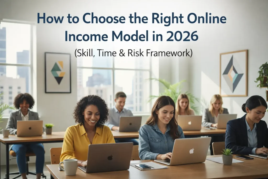 How to choose the right online income model in 2026 using skill time and risk framework