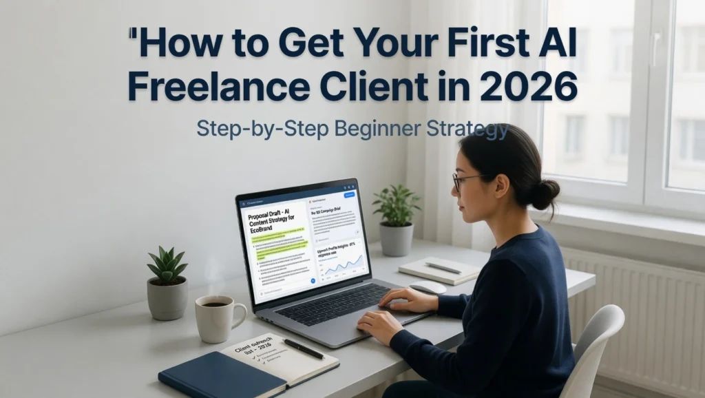 Beginner using AI tools to get first freelance client in 2026