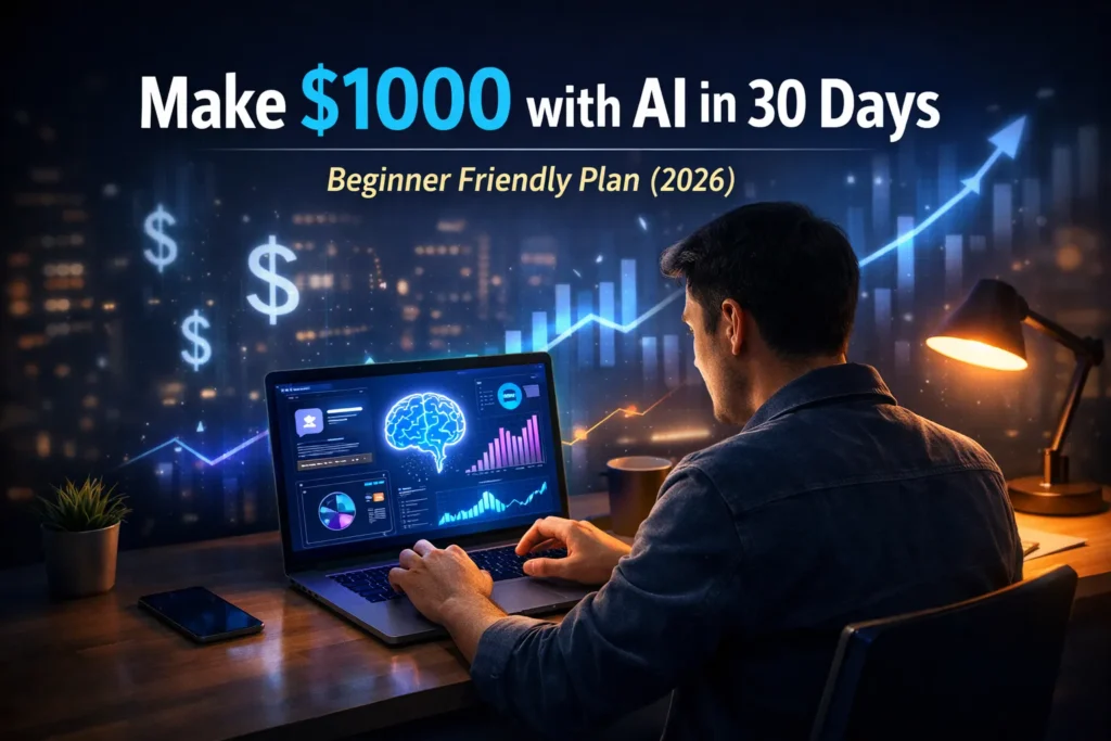 Make $1000 with AI freelancing in 30 days using laptop and AI tools (2026 guide)