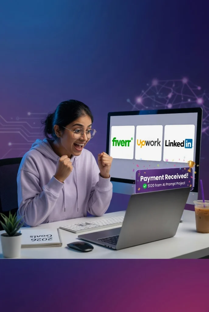 Fiverr vs Upwork vs LinkedIn 2026 hero image for beginners first AI freelance client