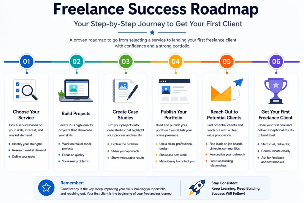 60 day AI freelancing portfolio roadmap from first project to first client