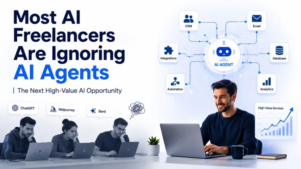 Most AI freelancers ignoring AI agents while one freelancer builds AI automation systems for business clients.